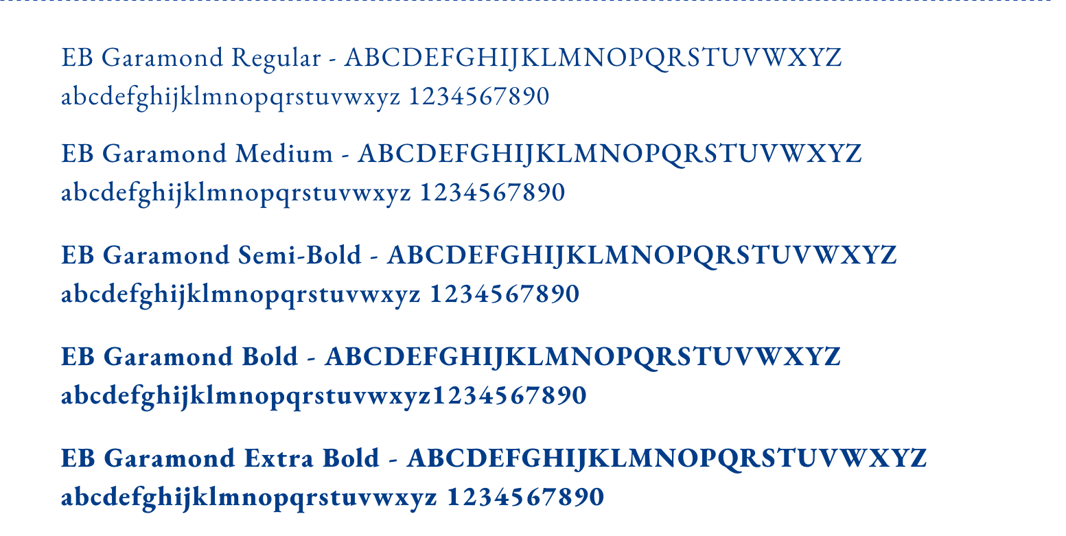 Type EB Garamond Family 1